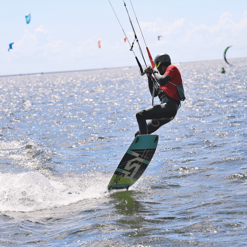 boy while kitesurfing
